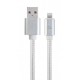 Gembird CCB-MUSB2B-AMLM-6-S cable USB 1,8 m USB 2.0 USB B Lightning Plata